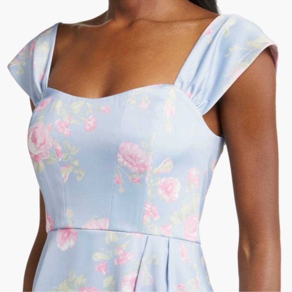 NWT Tulip-Hem Floral Corset Midi Dress – Size L – MSRP (Zipper Repair Needed) - Picture 3 of 11